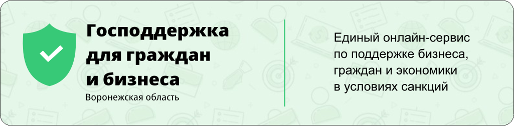 Господдержка в Воронежской области.